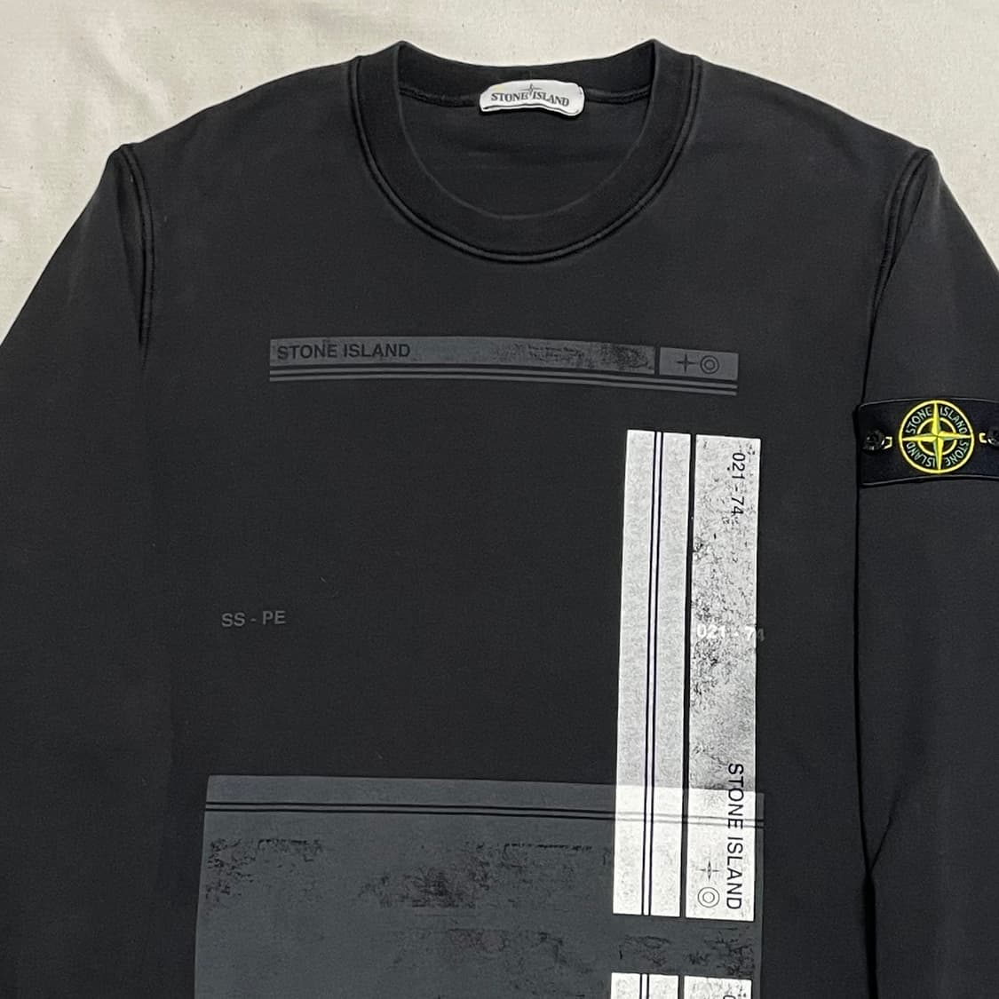 XL 스톤아일랜드 21SS 블록 프린팅 맨투맨  상품이미지1