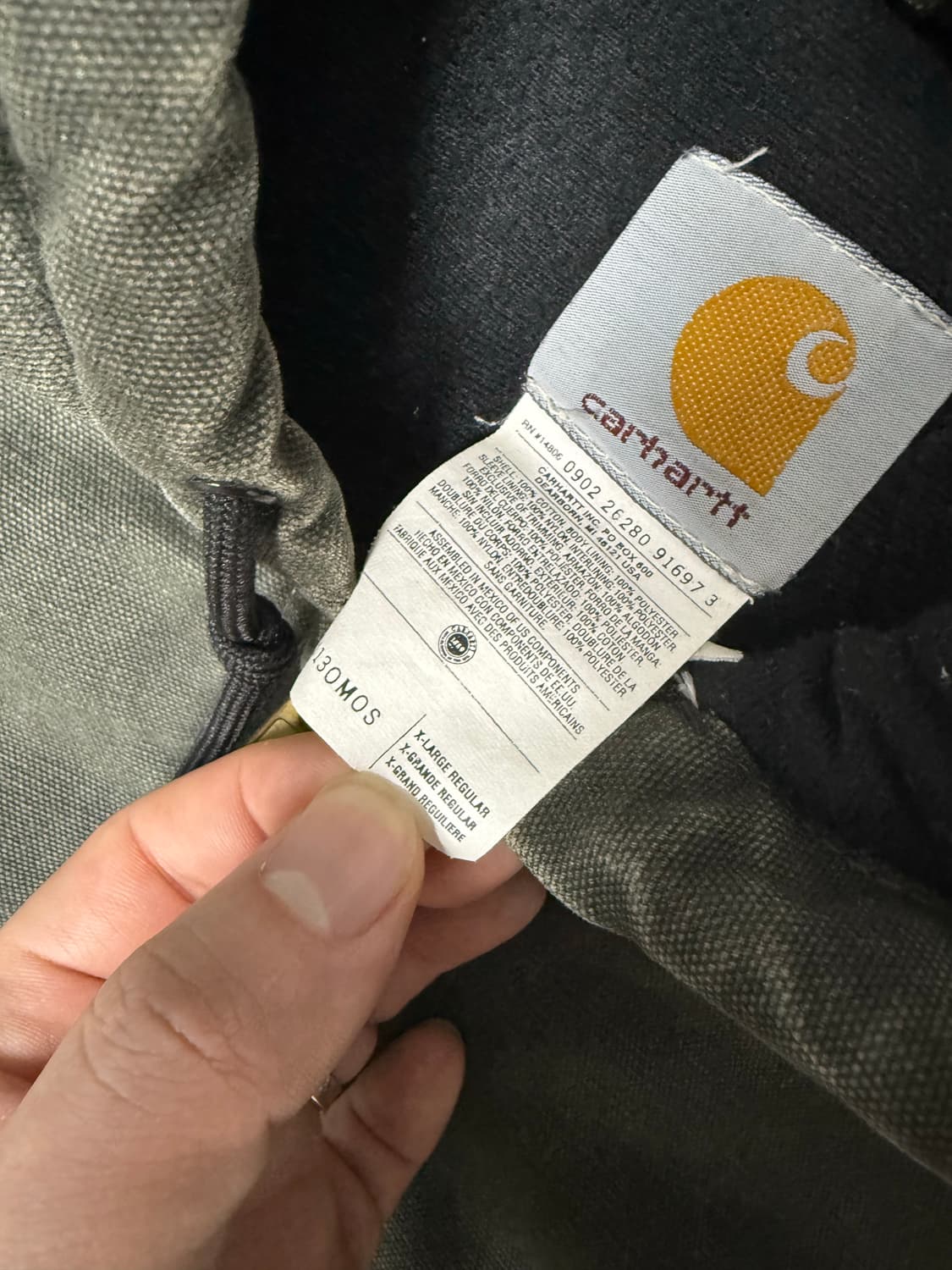 칼하트 J130 모스그린 XL 상품이미지4