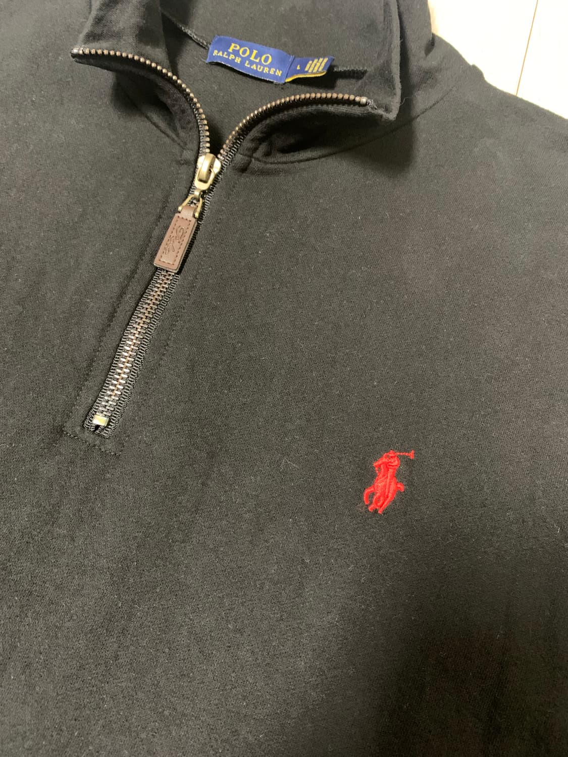 폴로 랄프로렌 하프집업 블랙 긴팔티 상품이미지2