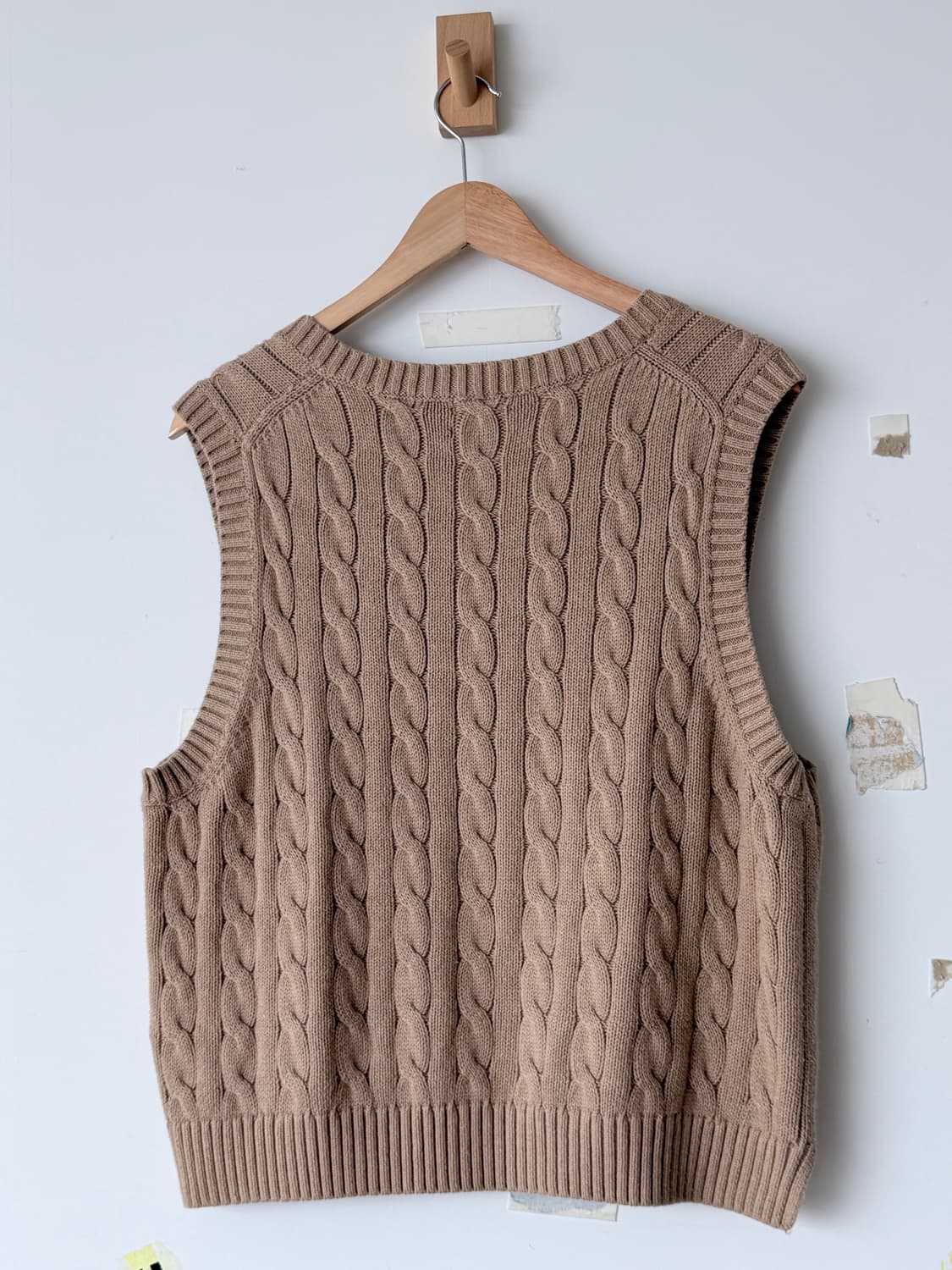 Polo 폴로 랄프로렌 꽈배기 니트 조끼 XL 베이지 상품이미지3