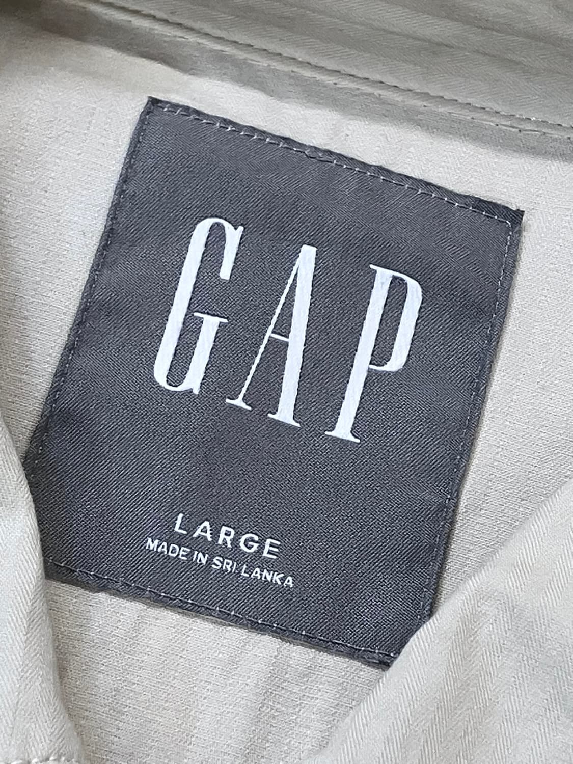 갭 코튼 카라 버튼 자켓 아이보리 L #csz3366 상품이미지4