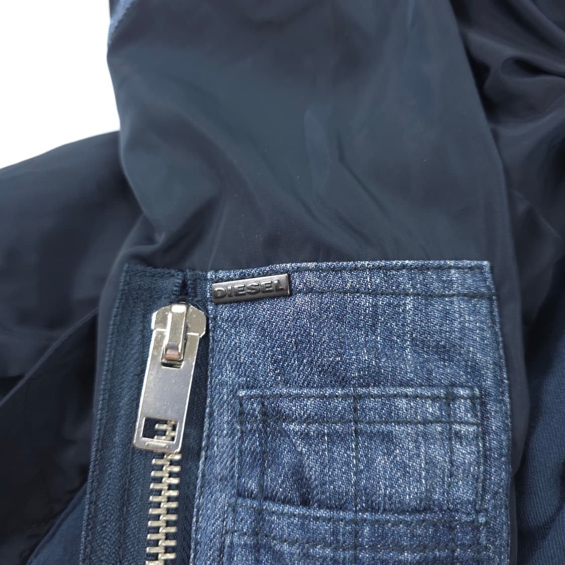 디젤 나일론 데님 ma-1 자켓 네이비-중청 데님 (M) 상품이미지5