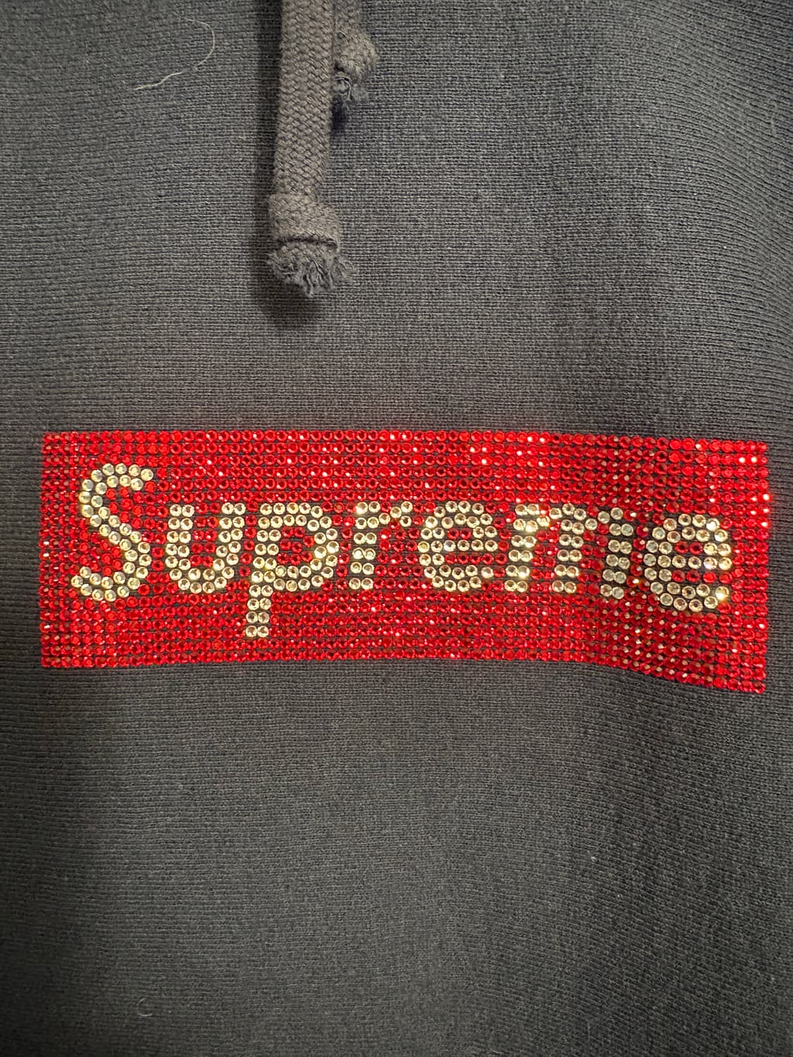 슈프림 스왈로브스키 박스로고 후디 상품이미지2