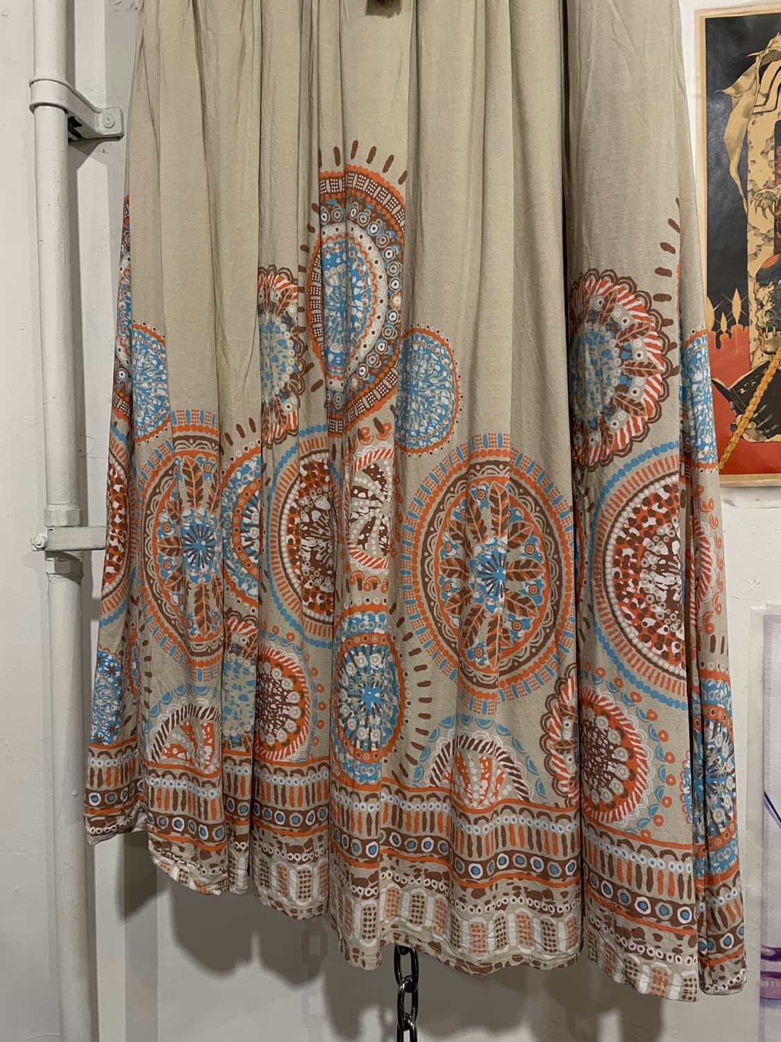 titicaca 티티카카 히피 에스닉 패턴 베이지 롱스커트 상품이미지3