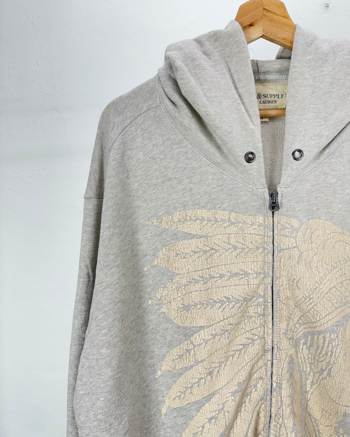 데님 앤 서플라이 인디언 헤드 라이트 그레이 후디 집업 상품이미지2