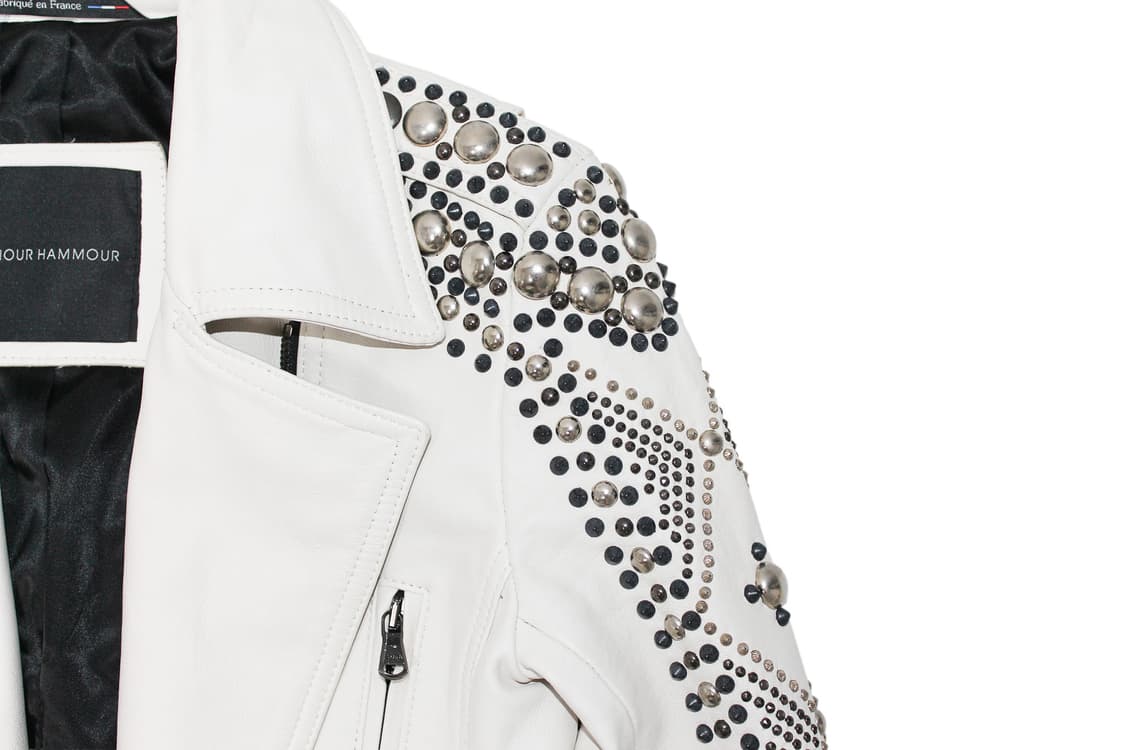 NOUR HAMMOUR Studded Leather Jacket 상품이미지3