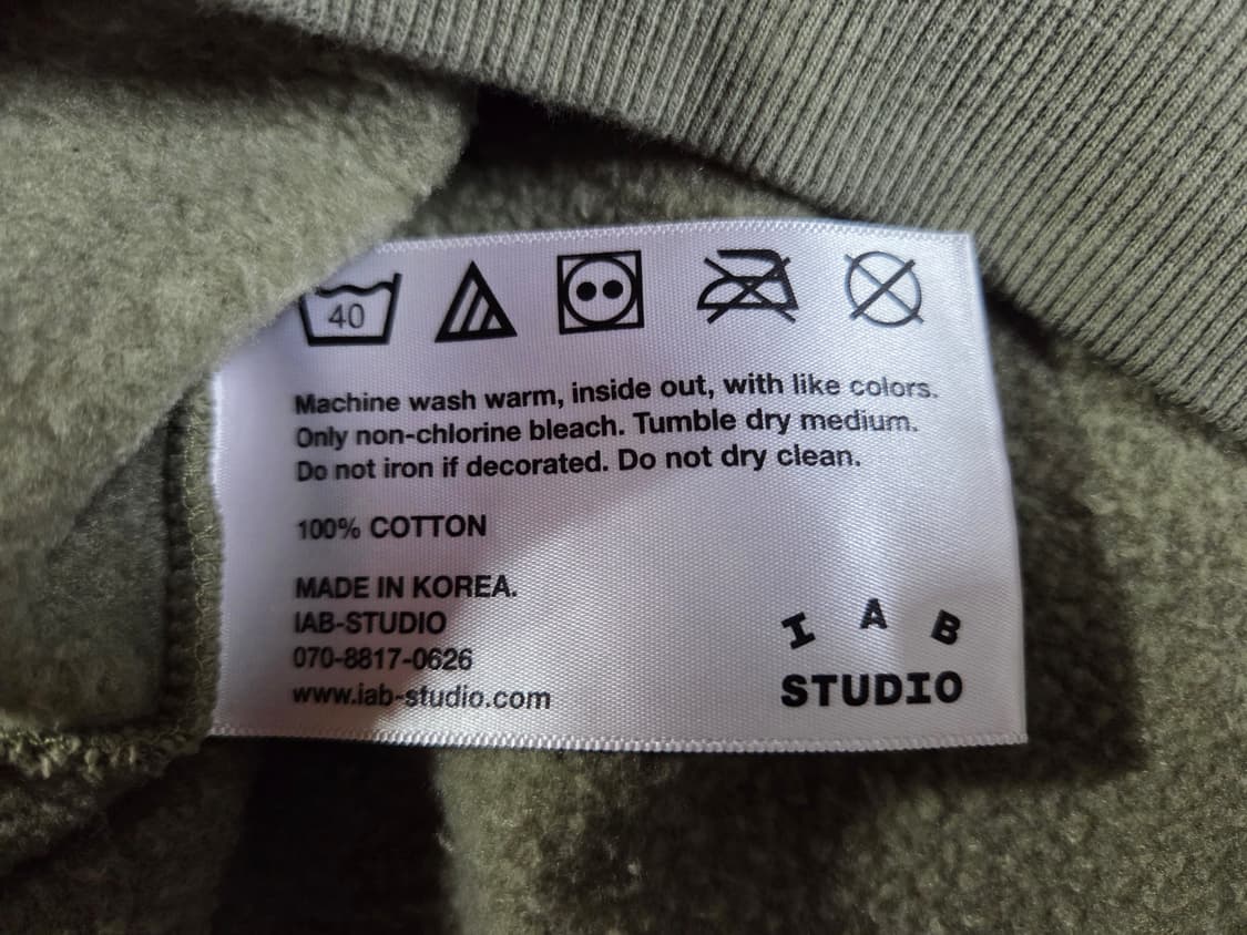 IAB studio 아이앱 스튜디오 올리브 후드티 상품이미지7