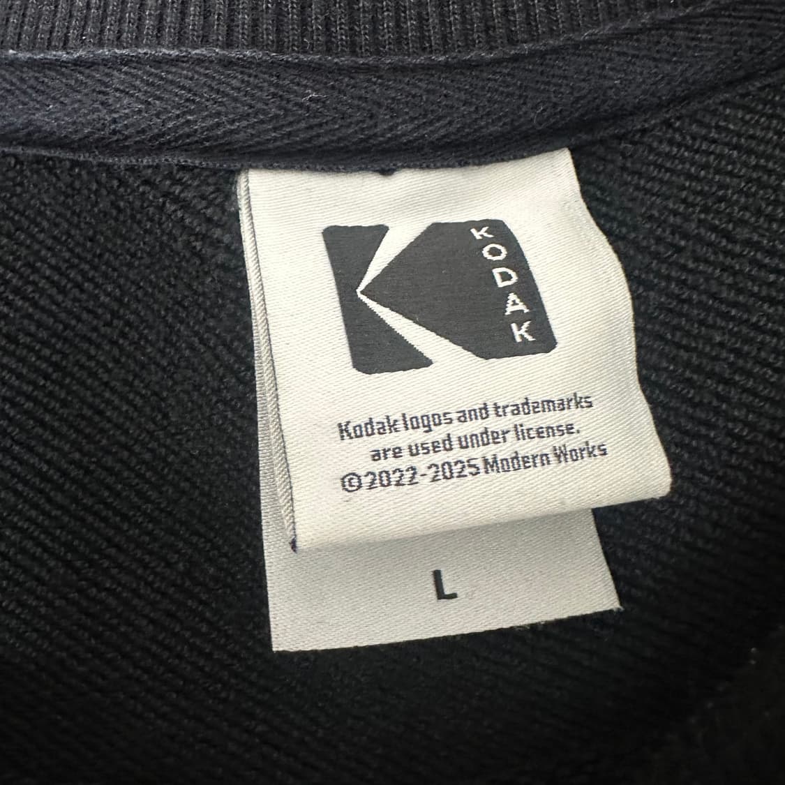 KODAK 코닥 맨투맨 블랙 L 상품이미지3