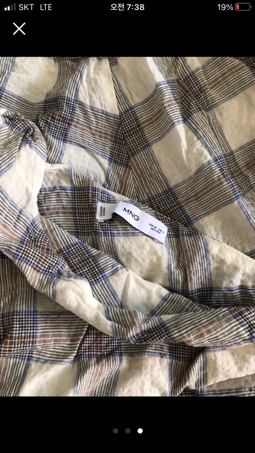 망고 mng 체크 원피스 (미착용 세탁) 상품이미지3
