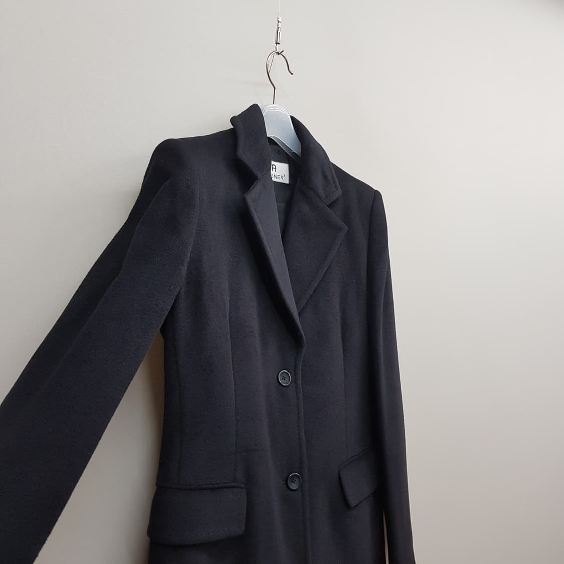 AIGNER 아이그너 클래식 울 앙고라 롱 코트 it 40사이즈 상품이미지3