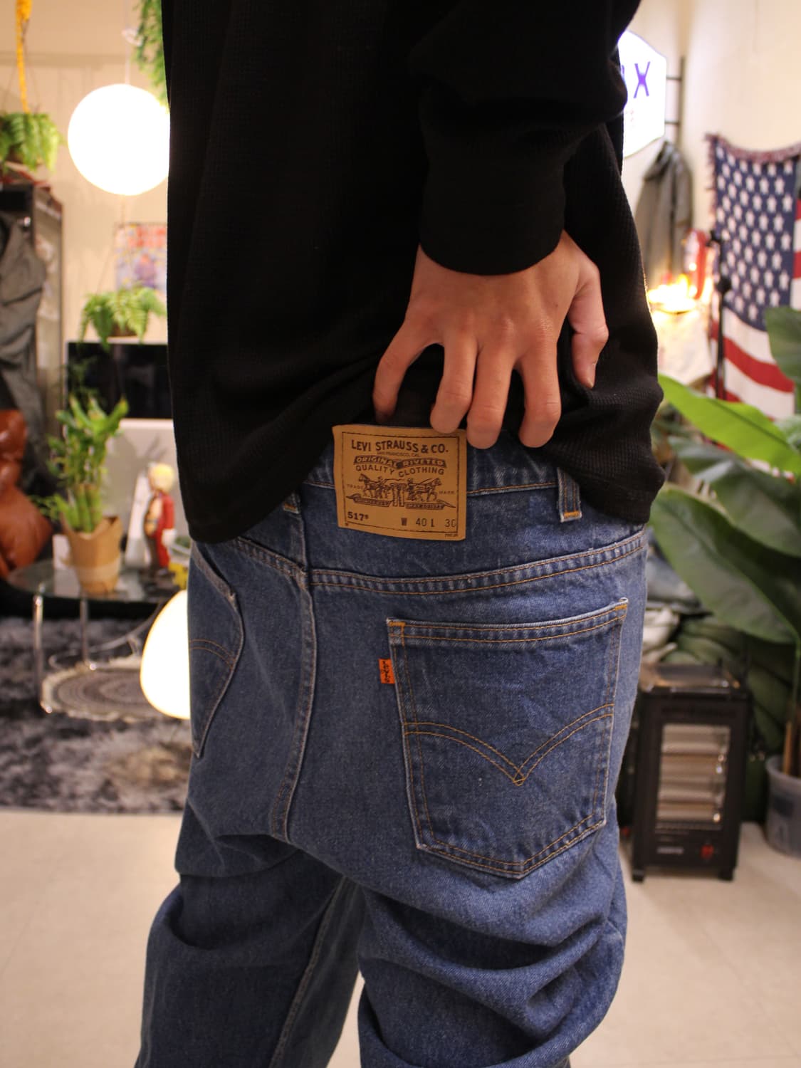 90s USA Levis 517 Orange Tab Boot Cut 상품이미지2