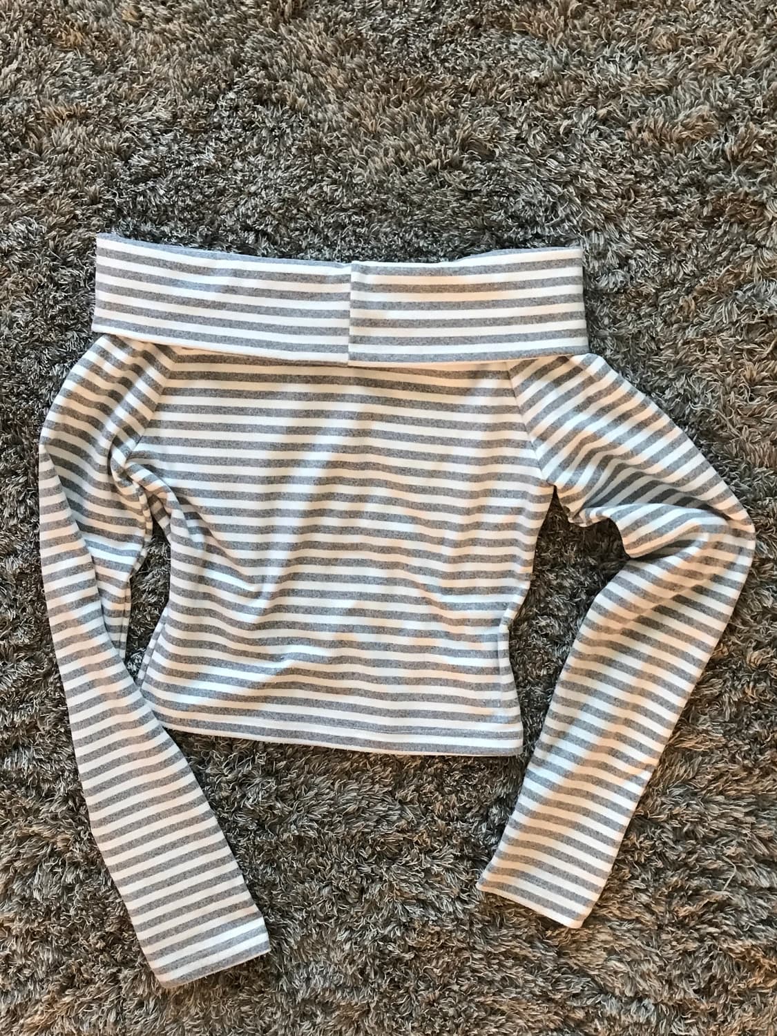 Tense Dance Stripe off shoulder white 상품이미지2