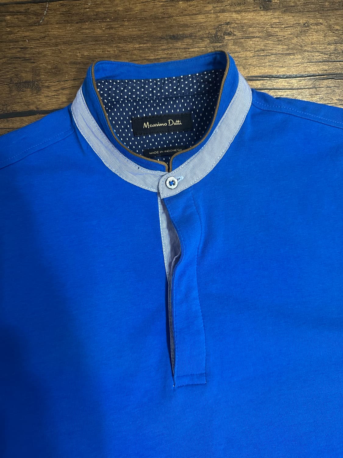 Massimo Dutti 코발트블루 반팔 카라티 95 상품이미지2