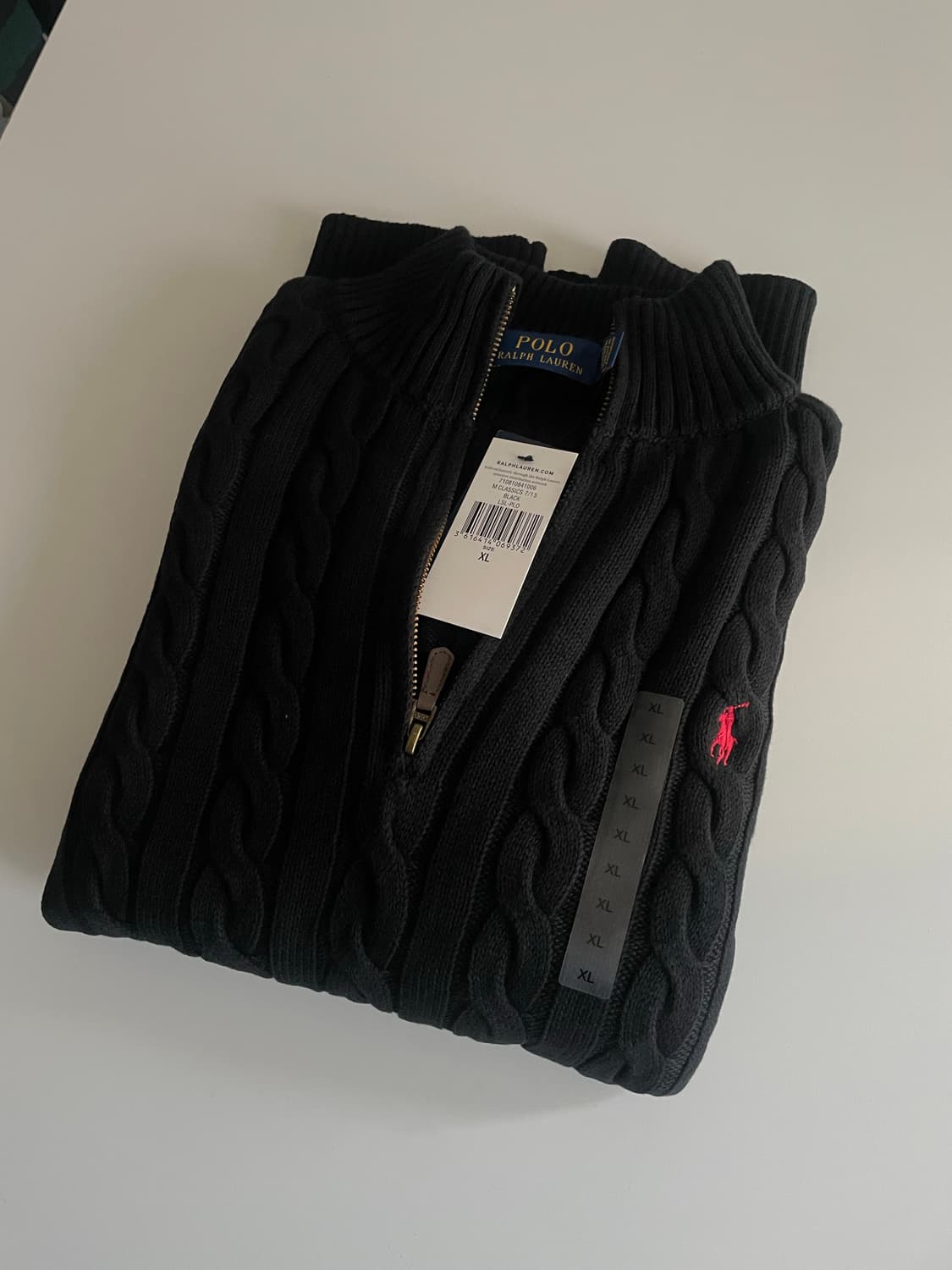 폴로 신형 케이블 니트 반집업 XL 상품이미지2