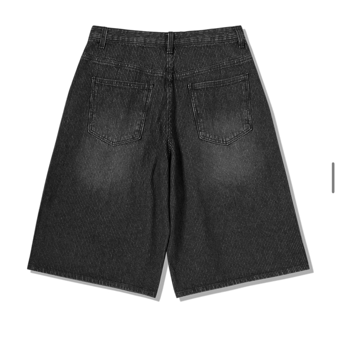 시그니처 리브드 데님 버뮤다 블랙 m 상품이미지3