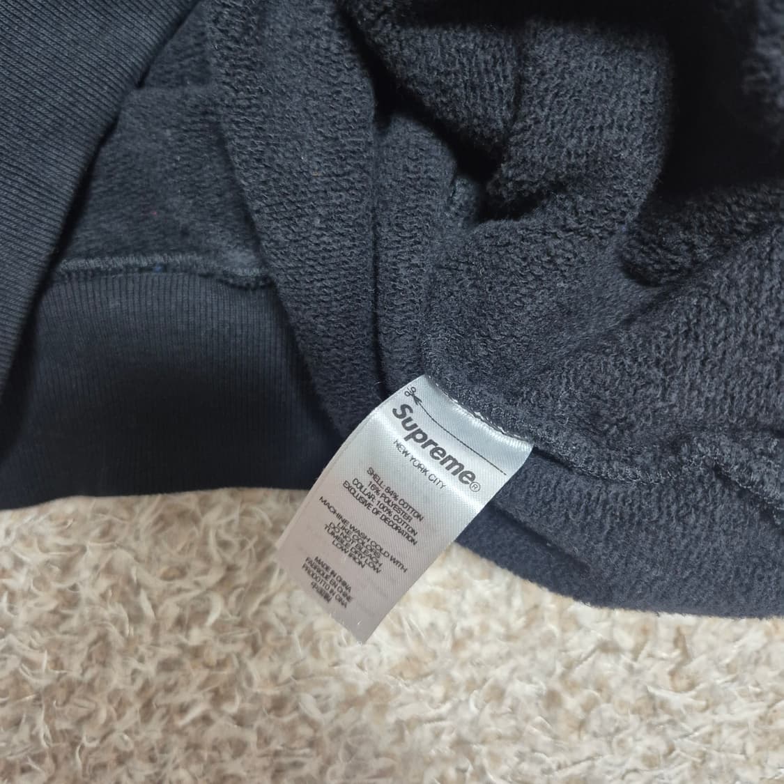 슈프림 데님카라 하프집 스웨트 셔츠(미사용) 상품이미지5