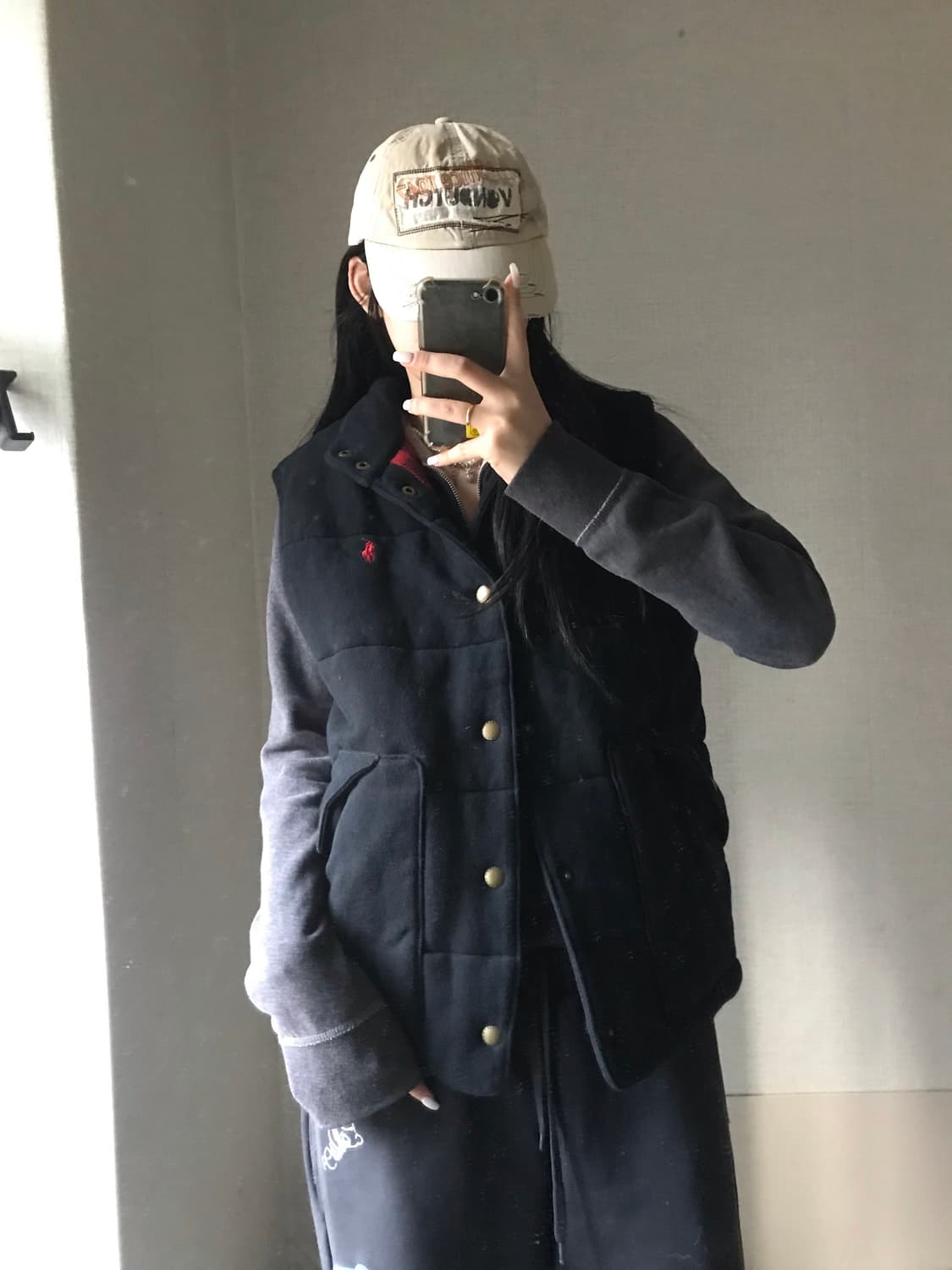 폴로 블랙 패딩조끼 상품이미지2