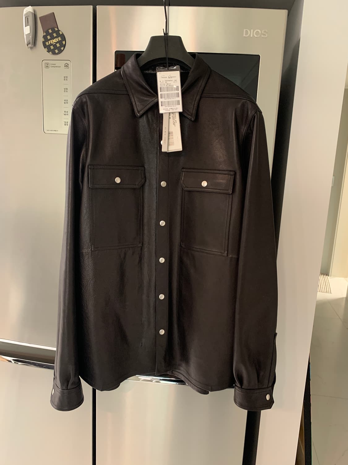 20FW 릭오웬스 레더 아우터셔츠 52 상품이미지1