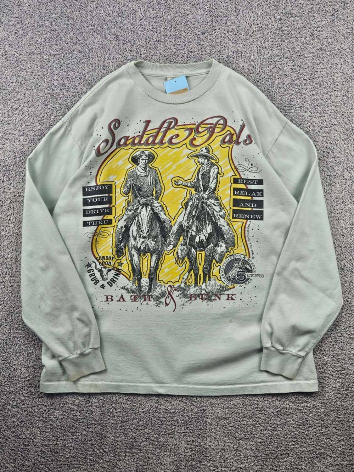 1992 USA 아메리카 브랜드 싱글스티치 롱슬리브 (L추정)/11629 상품이미지2