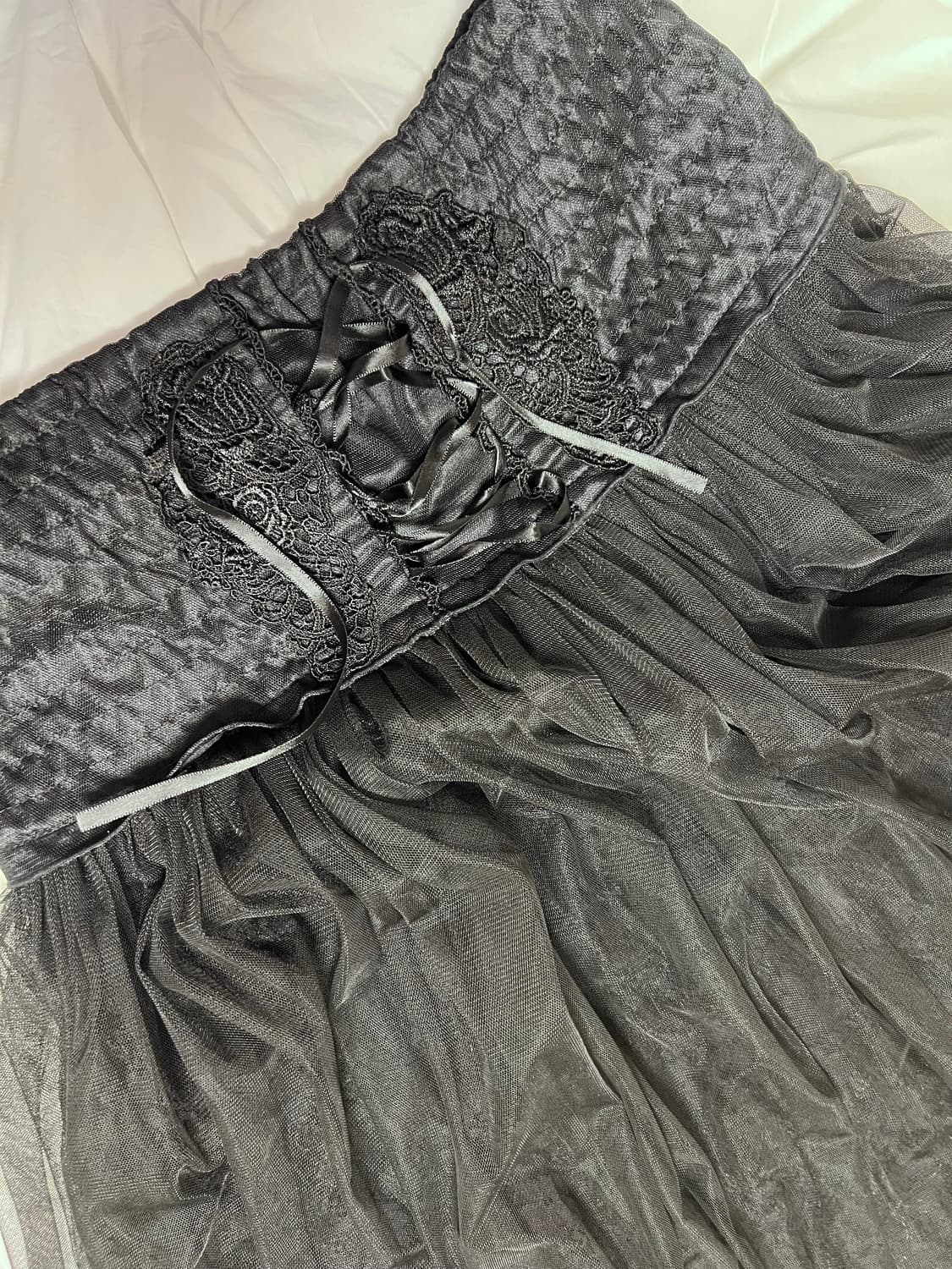 빈티지 블랙 검정 고스 코르셋 샤스커트 상품이미지1