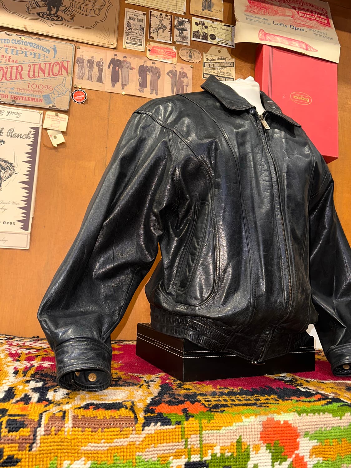 ( L-XL ) 런던포그 가죽자켓 레더자켓 봄버자켓 소가죽 양가죽 상품이미지2