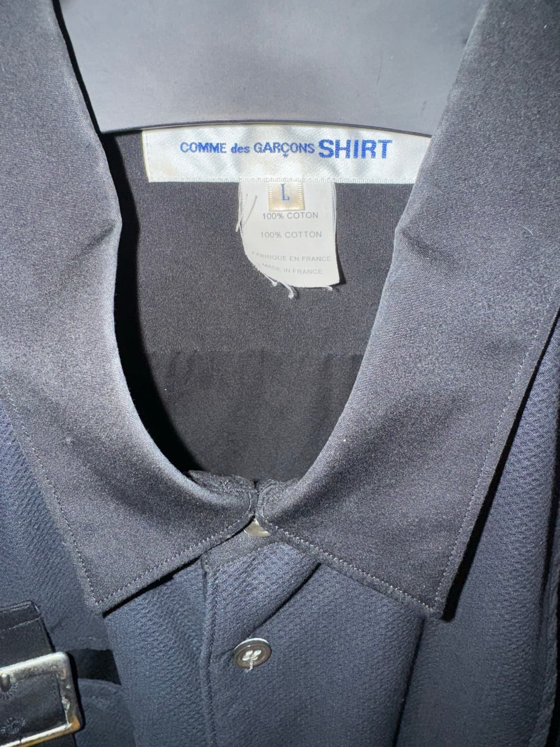 Comme des Garçons SHIRT 아카이브 절개 버클 셔츠 L 상품이미지4