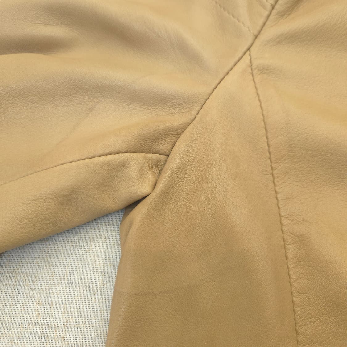 마시모두띠 베이지 가죽 라이더 자켓 상품이미지10