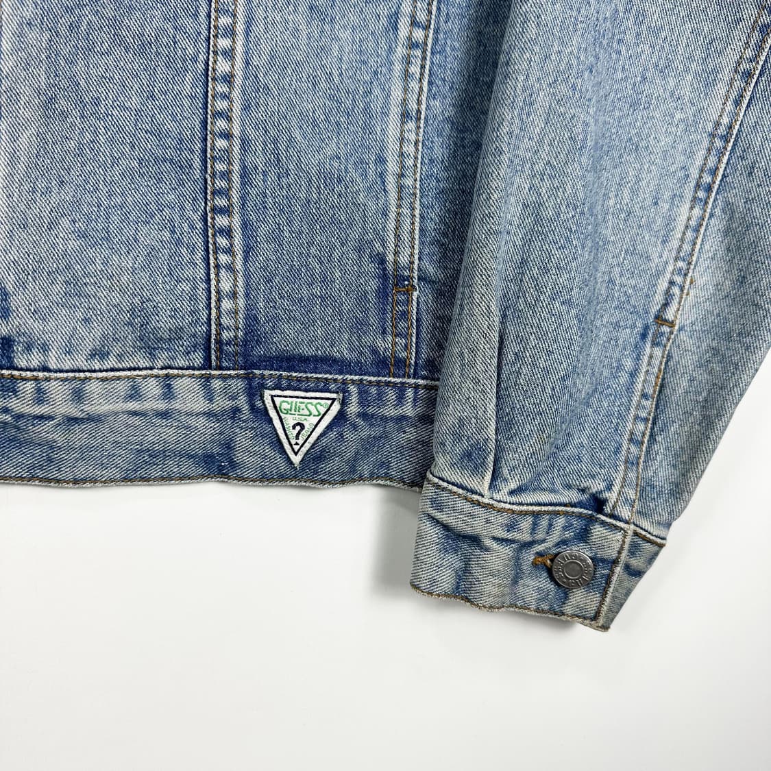 90s 게스 USA 빈티지 오버핏 데님 트러커자켓 XL 상품이미지4