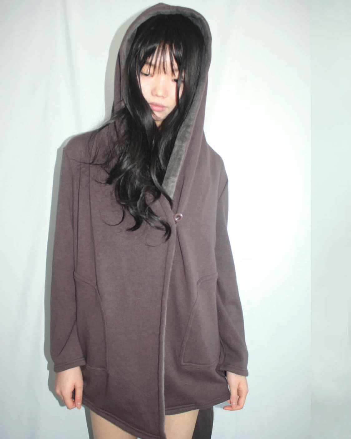 One-button wrap redbean skin hood jacket 상품이미지6