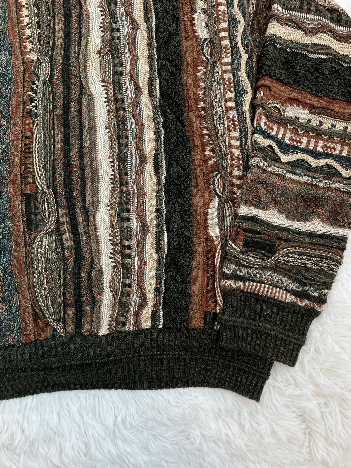 빈티지 브라운 그런지 니트 y2k 스트릿 갸루 펑키 일본빈티지700 상품이미지4