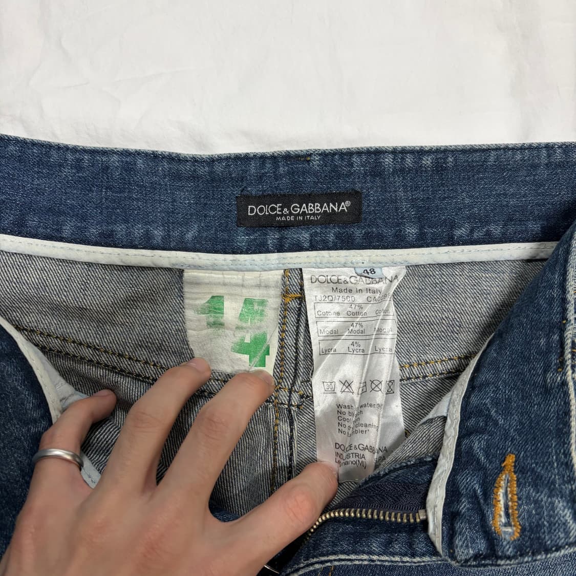 돌체앤가바나 14라인 메탈 플레이트 워싱 데님 상품이미지5