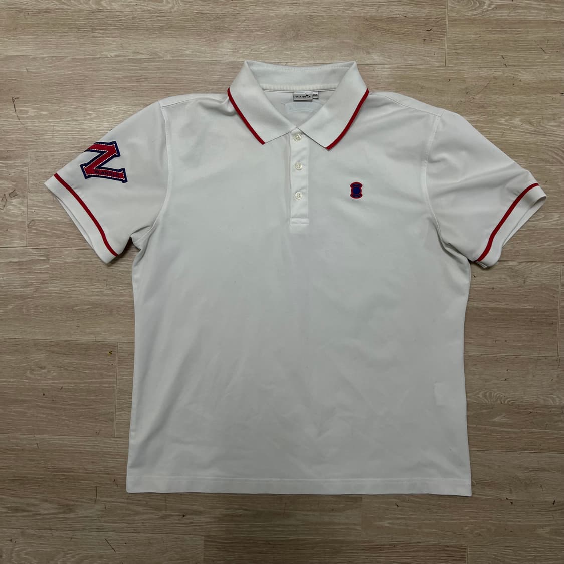 와이드앵글 여성 골프웨어 자수 반팔 PK 카라티 [화이트] XL/105 상품이미지1