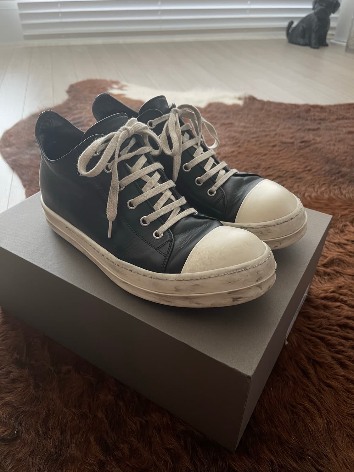 릭오웬스 다크쉐도우 레더컨버스 상품이미지1