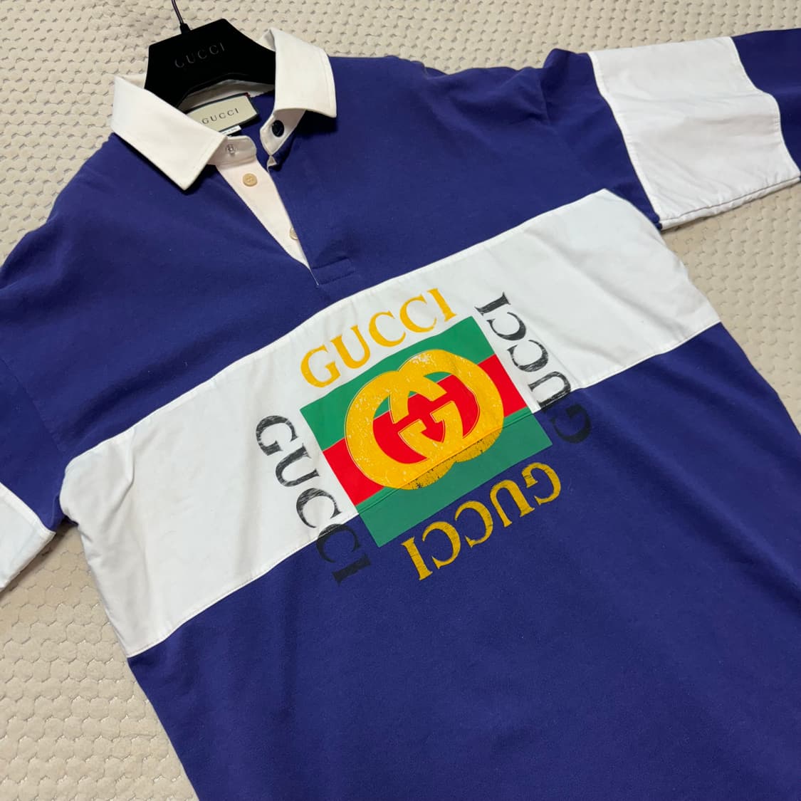 구찌 박스로고 럭비 카라티 L사이즈 상품이미지2