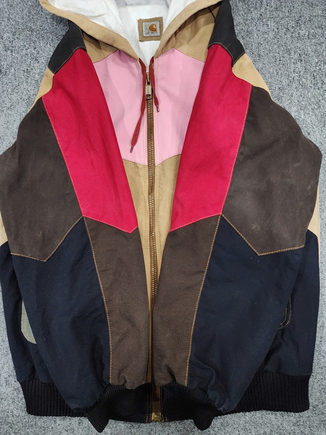 칼하트 리메이크 패치 멀티컬러 워크 자켓 후드자켓 상품이미지6