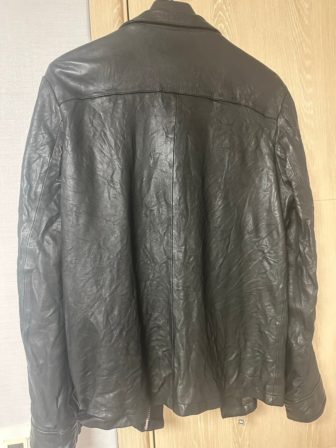 GOER 주름가공 가죽자켓 상품이미지3
