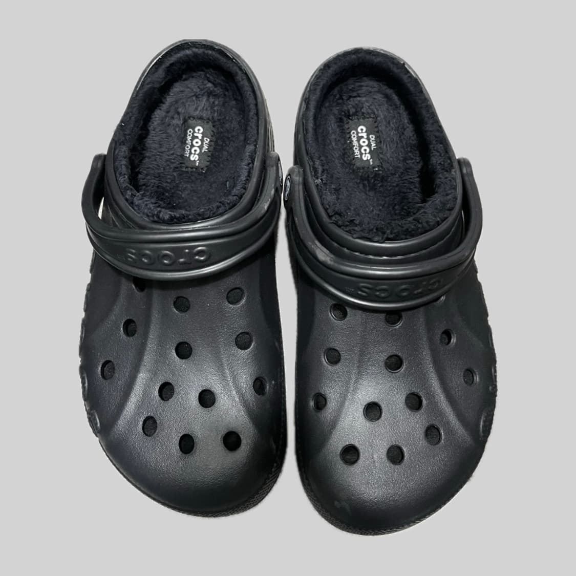 새상품급 털 크록스 250 블랙 겨울 슬리퍼 상품이미지2