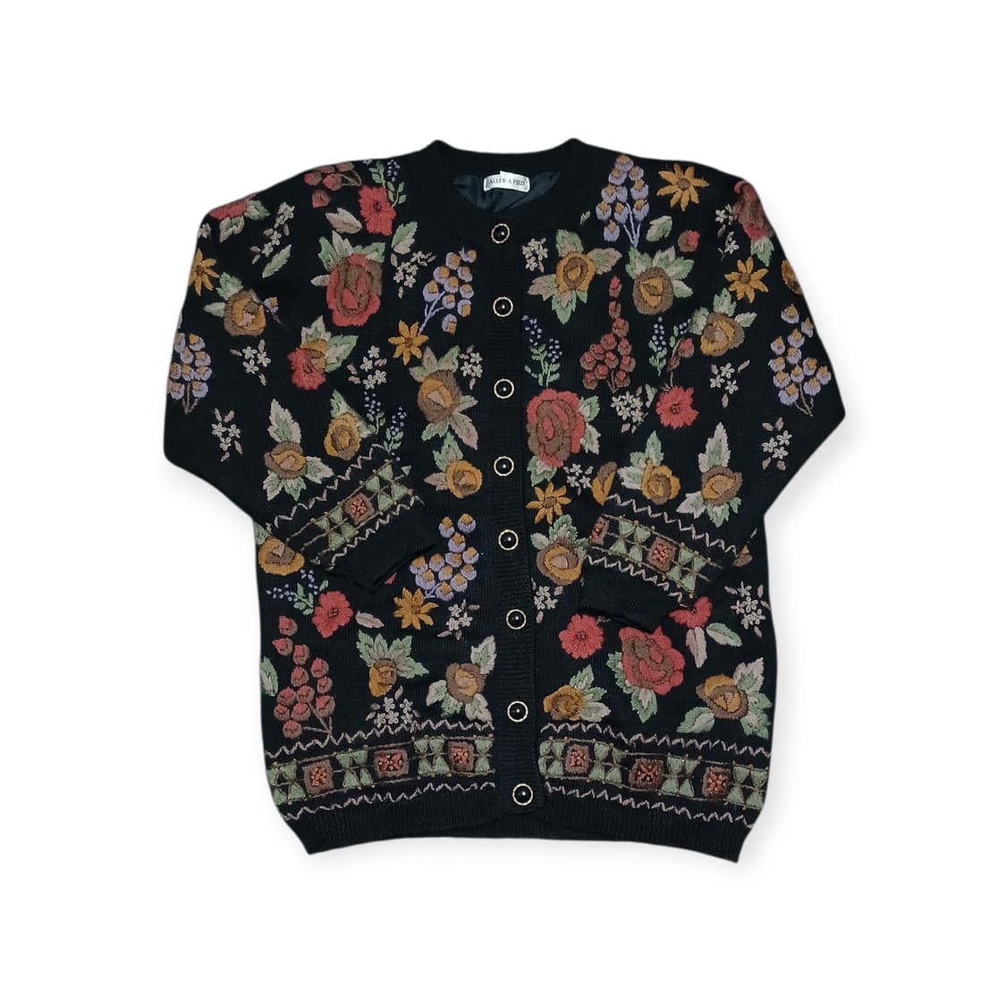 Aller a pieo 그랜마 꽃자수 니트 가디건 상품이미지1