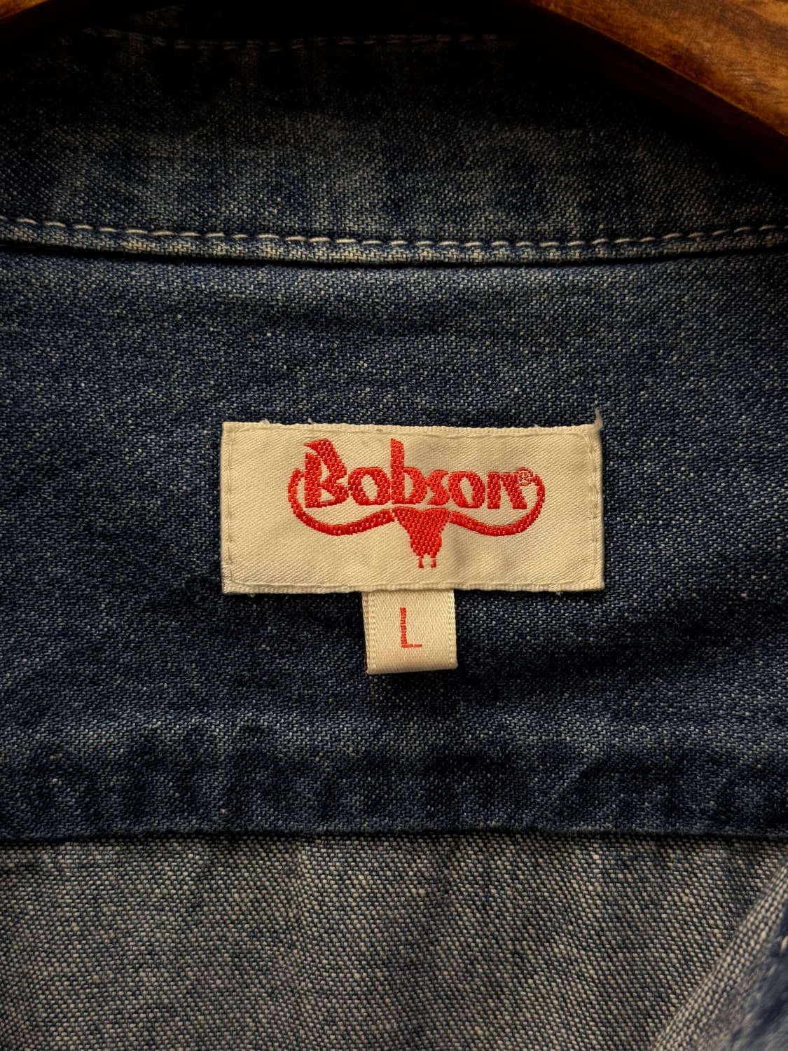 L) Bobson Rounded Collar Denim Shirt 상품이미지6