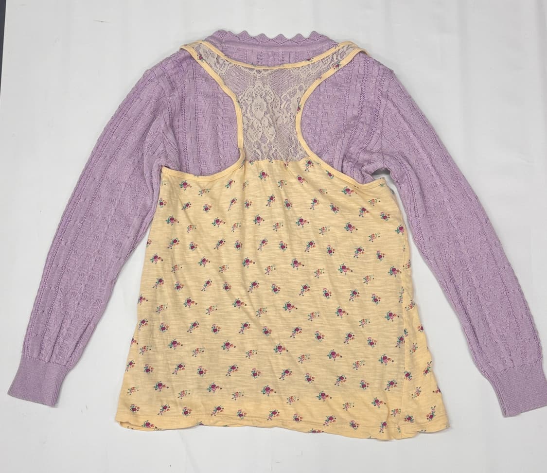 🌸하구미의 봄날 라벤더 코디세트🌸 레이어드 미디청치마 모리걸  상품이미지4