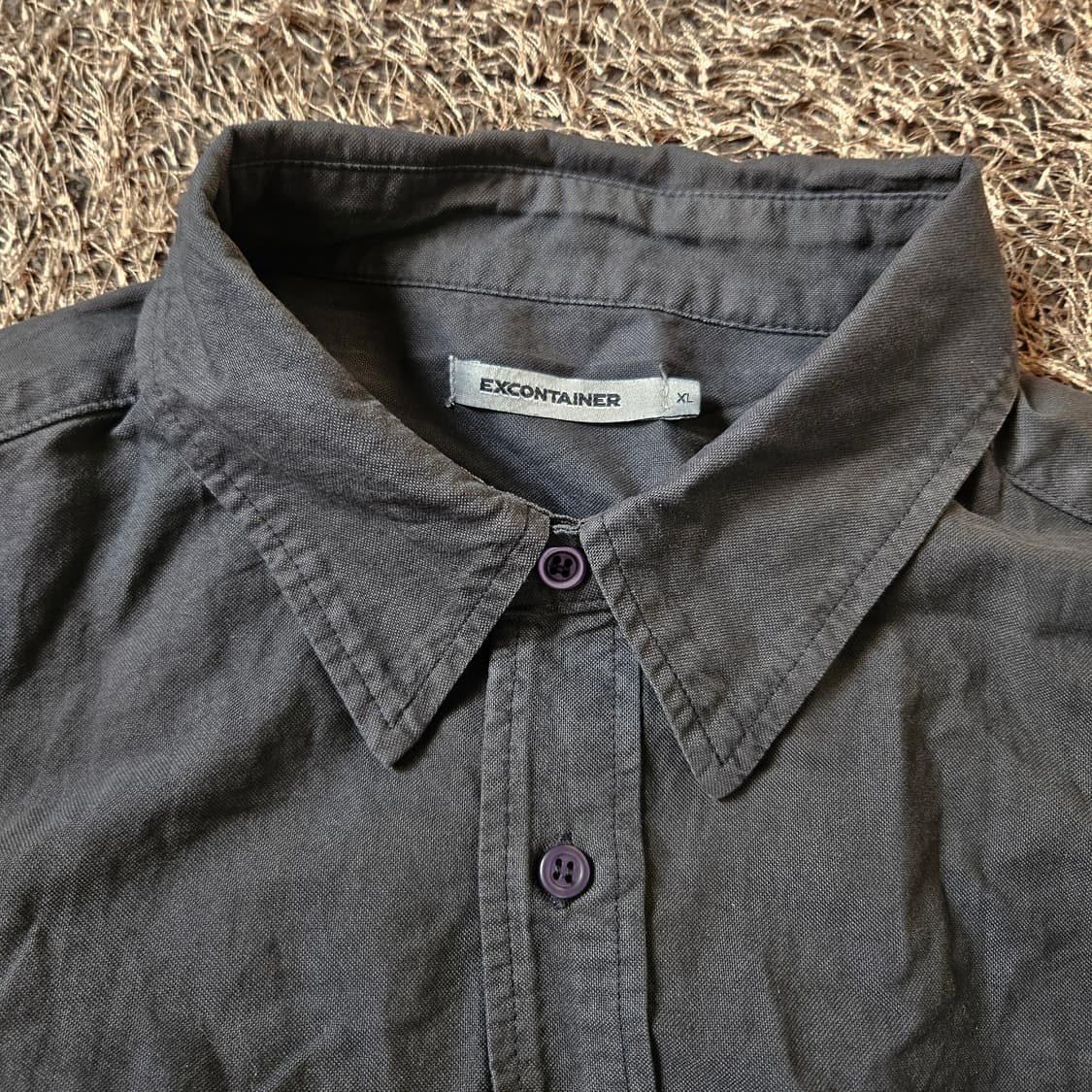 엑스건테이너 24ss 피그먼트 다잉 오버핏 셔츠 XL size 상품이미지4