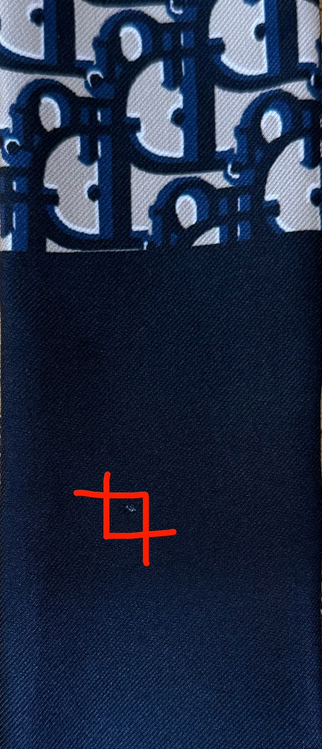 디올 오블리크 미차 스카프 실크 트윌 네이비 블루 상품이미지1