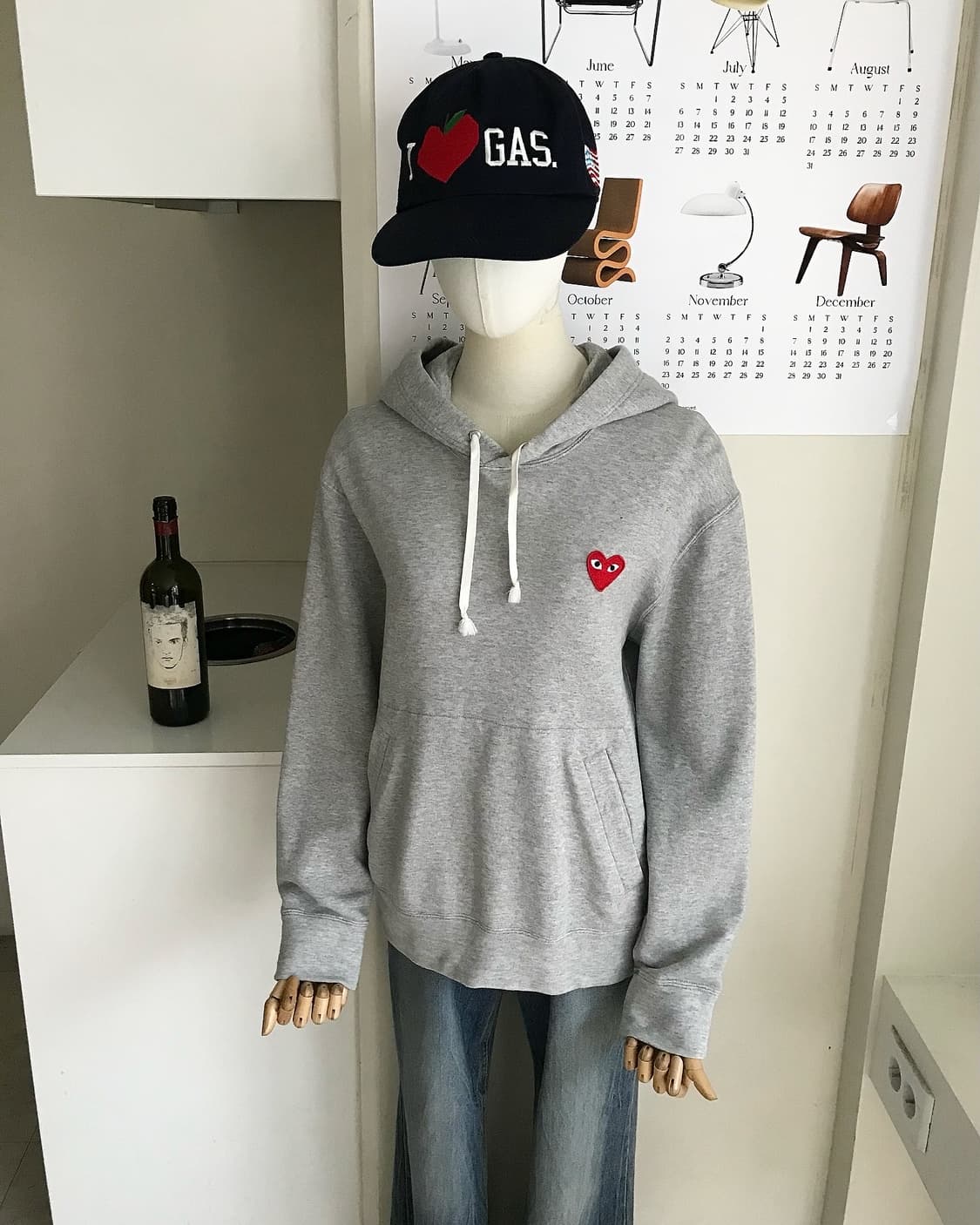 꼼데가르송 플레이 후드티 상품이미지5