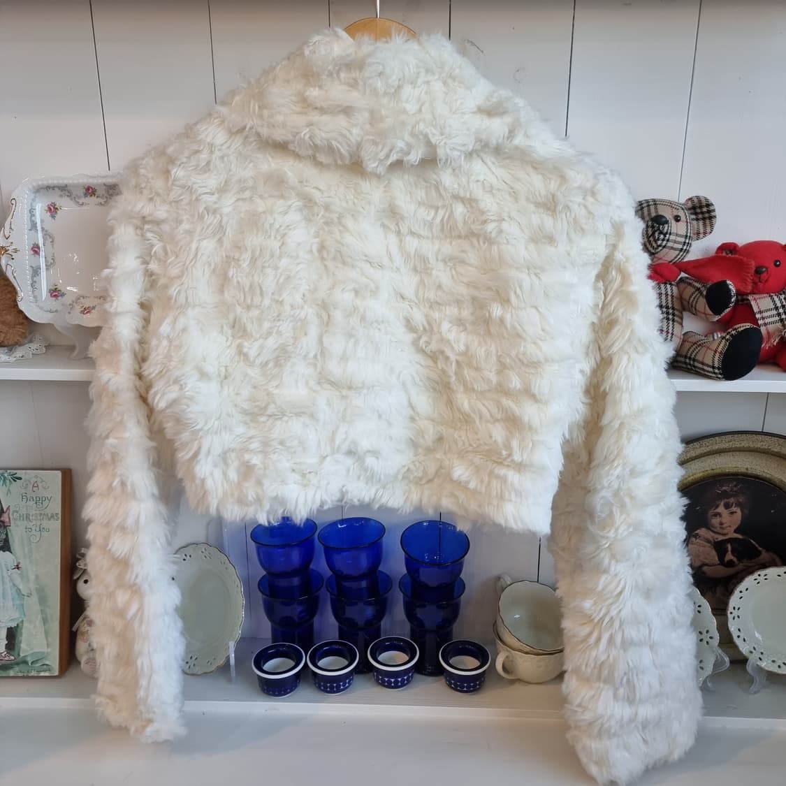 화이트 퍼 크롭 자켓 상품이미지6