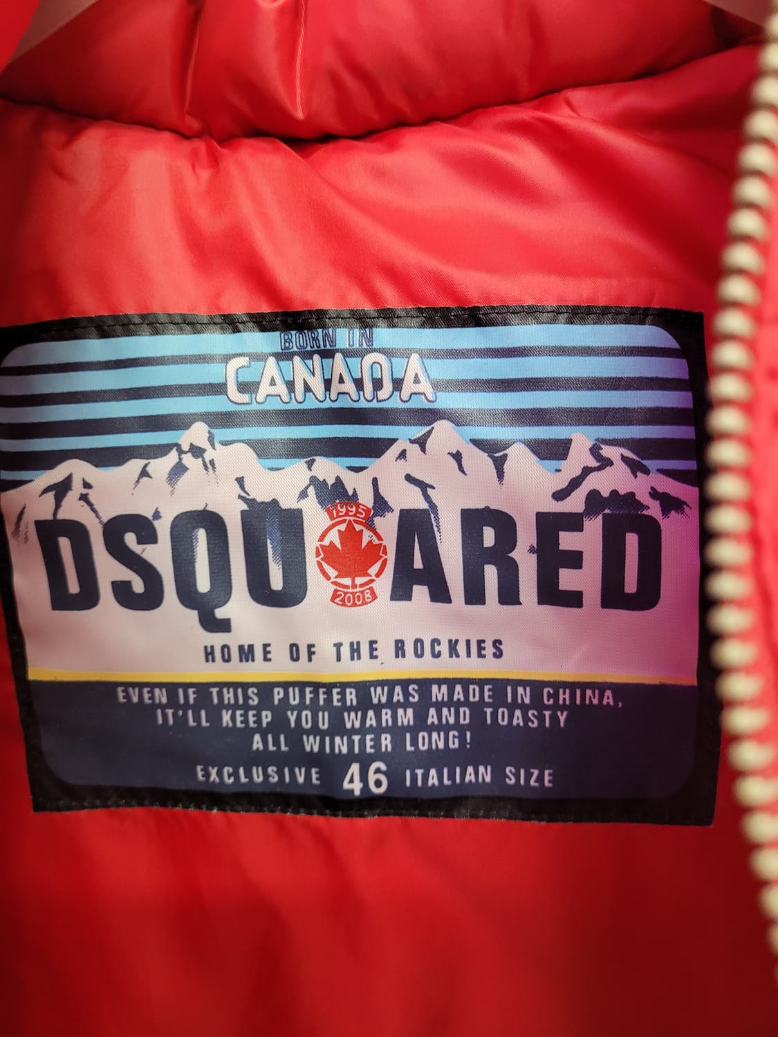 DSQUARED 디스퀘어드 빨간색 패딩 조끼 (오리털) 상품이미지3