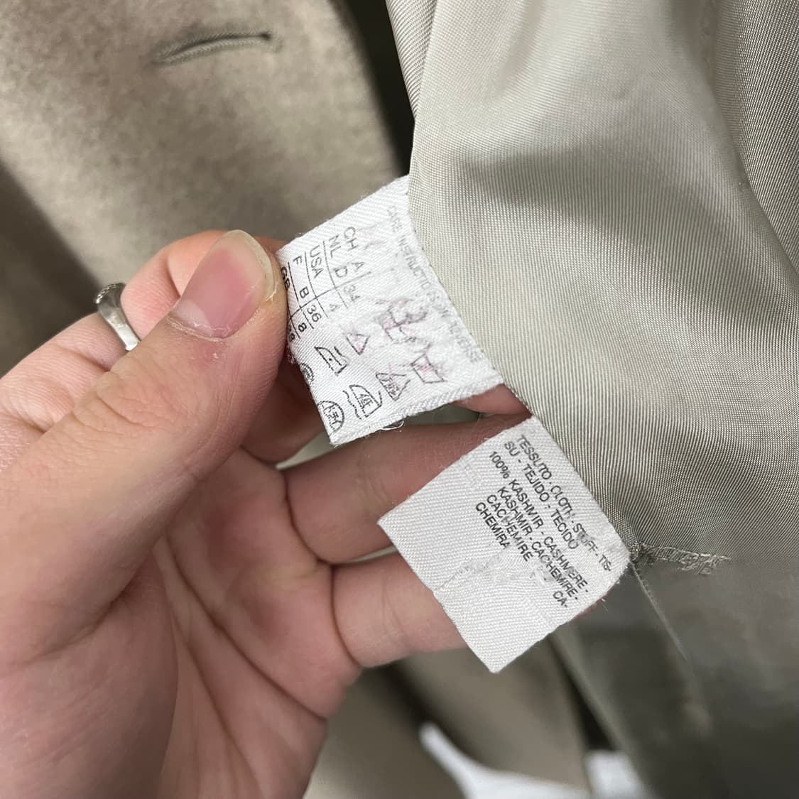 막스마라 베이지색 더블 버튼 코트 여M 상품이미지7