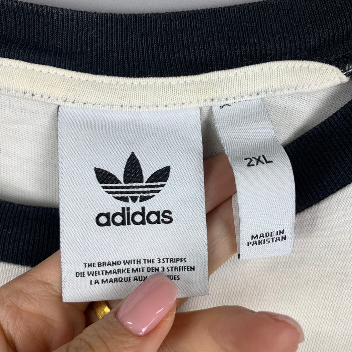 아디다스 화이트 반팔 링거 티셔츠 상품이미지5