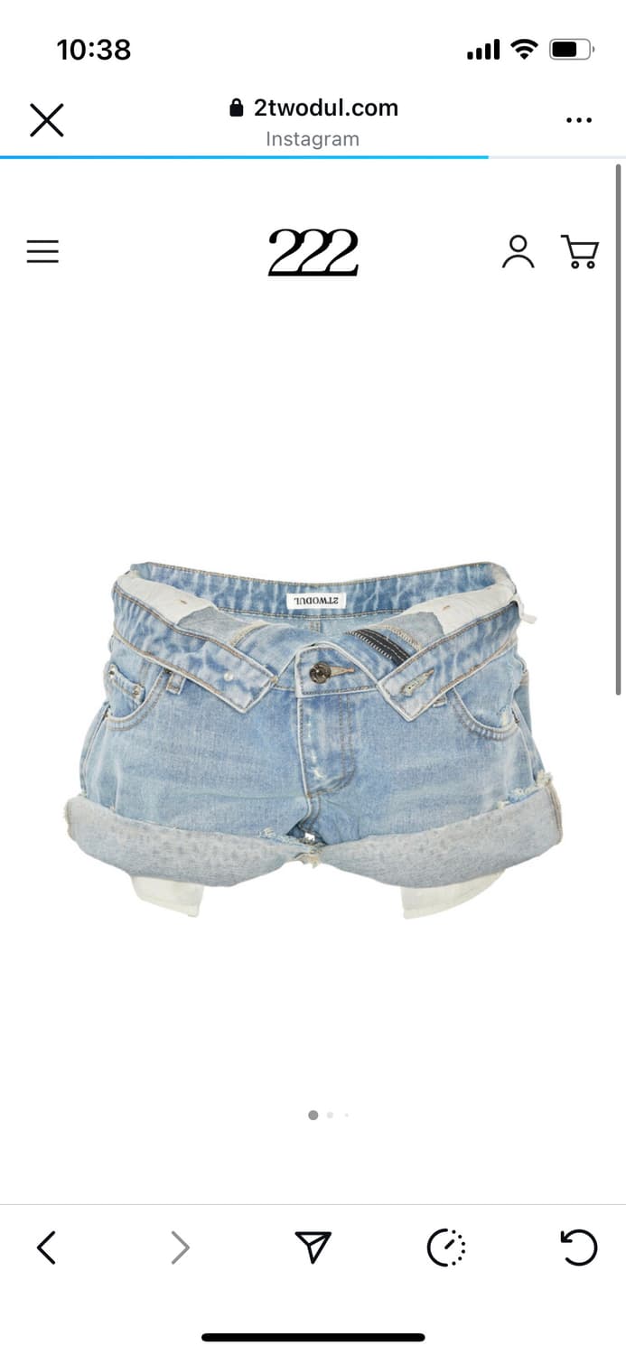 이투둘 222 새깅 숏데님 반바지 m 상품이미지1