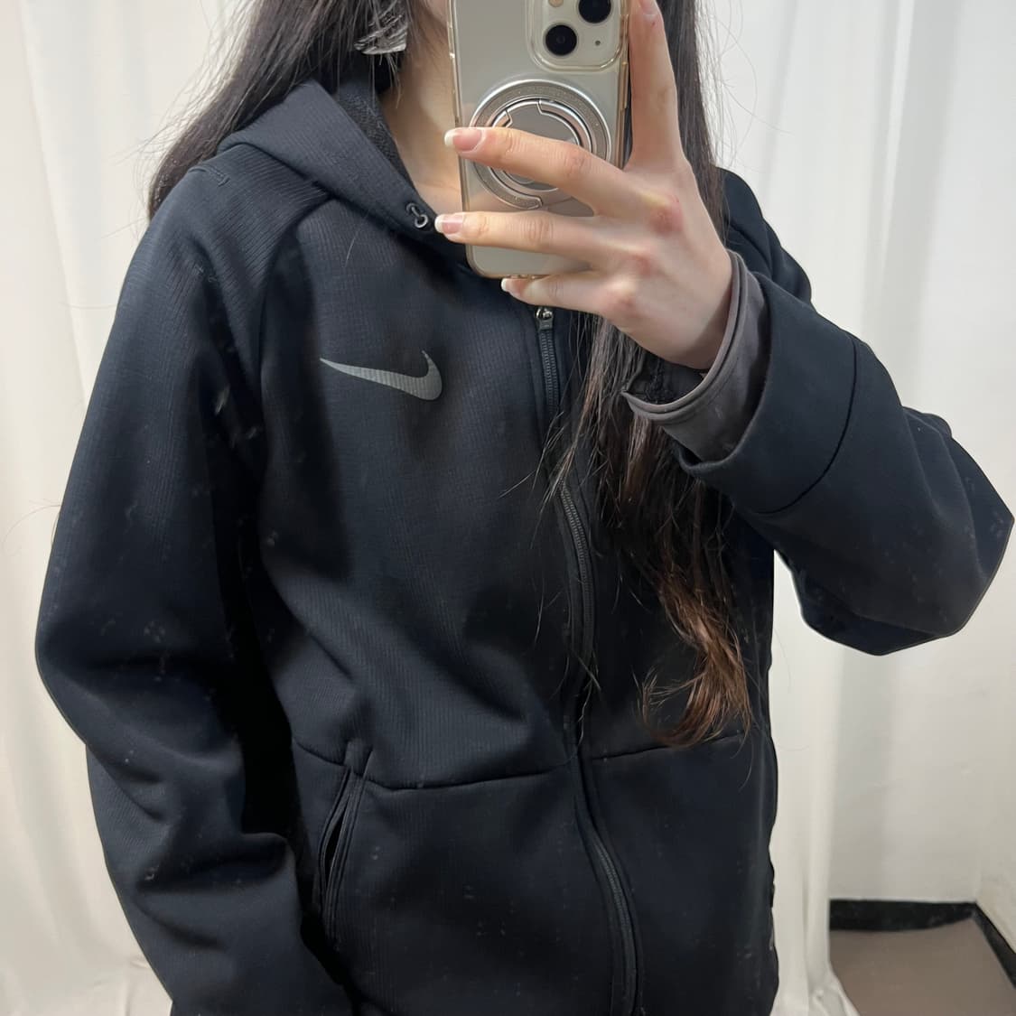 Nike Pro Black Hood Jersey 상품이미지3