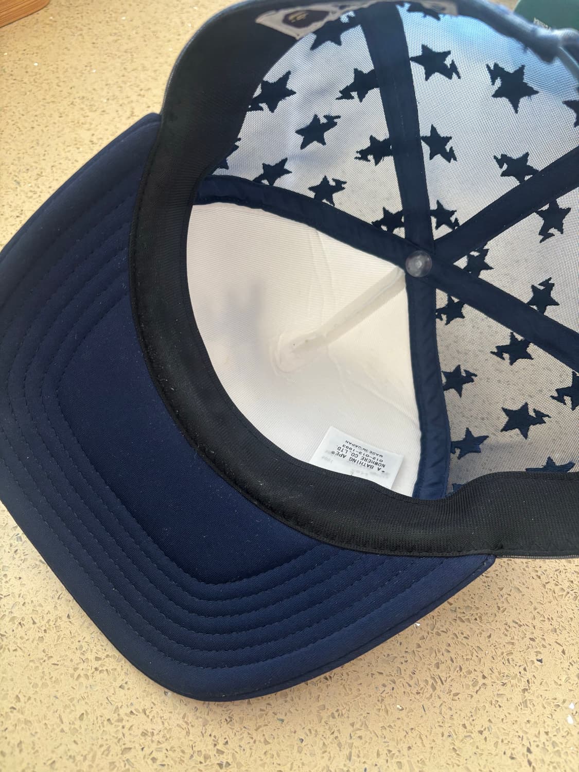 베이프 매쉬캡 스타 네이비 모자 상품이미지3